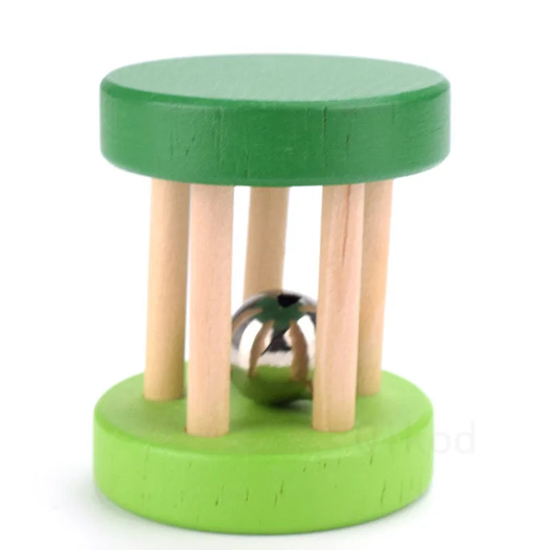 Montessori Wooden Sensory Bell Roller Toy