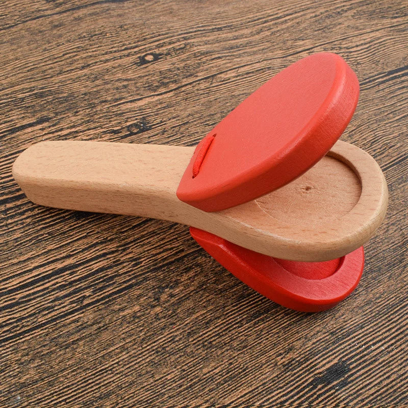 Montessori Wooden Baby Clappers Music Toy