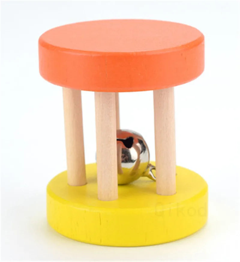 Montessori Wooden Sensory Bell Roller Toy