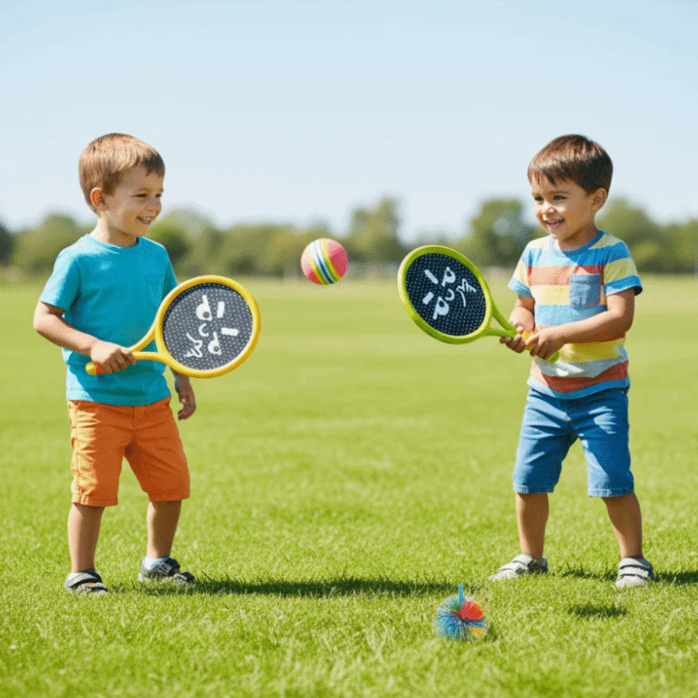 Kids Badminton Racket Set Soft Grip Non-Slip Handle
