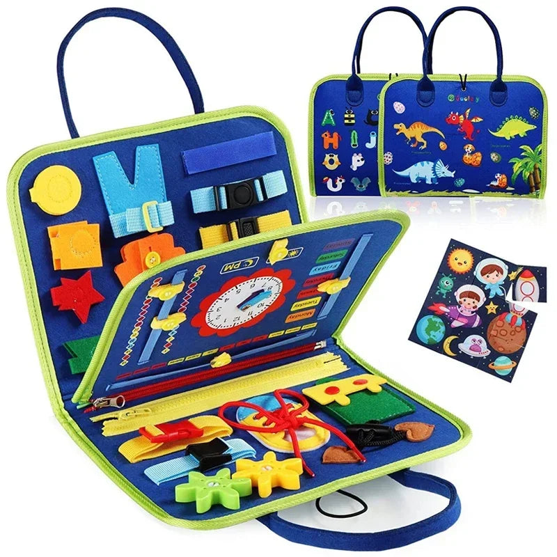 Montessori Busy Board Sensory Toy for Toddlers