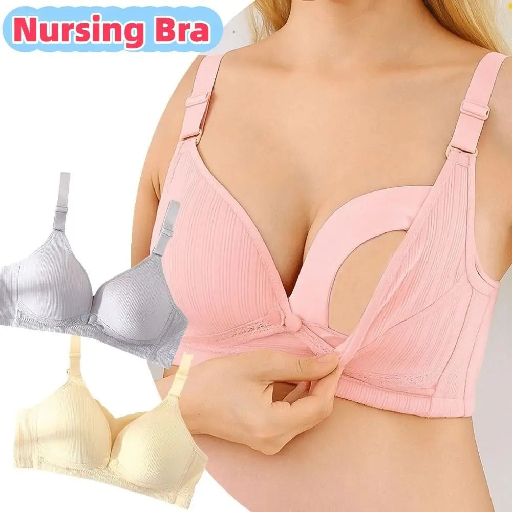 Seamless Nursing Bra for Breastfeeding – Soft Breathable Maternity Bra