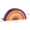 Hot Arch Bridge Rainbow Building Blocks Kids Wood Stacker Baby Toy Color Cognitive Children Montessori Educational Wooden Toys