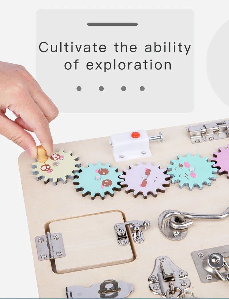 Kids Montessori Training Ability Shape Toys Match Lock Cognition Puzzle Early Educational Unlock Perception Toy Gifts Children