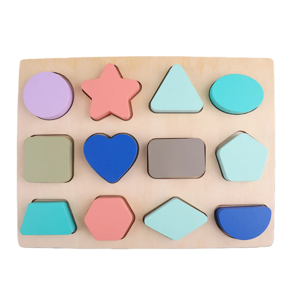 Matching Games 3D Wooden Board Early Education Mathematics Alphabet Number Puzzle Learning Shape Cognition Puzzle