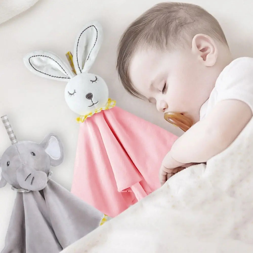 Comforter Baby Security Soothing Towel Silicone Teether Snuggle Toy Newborn Saliva Towel Stuffed Animal Adorable