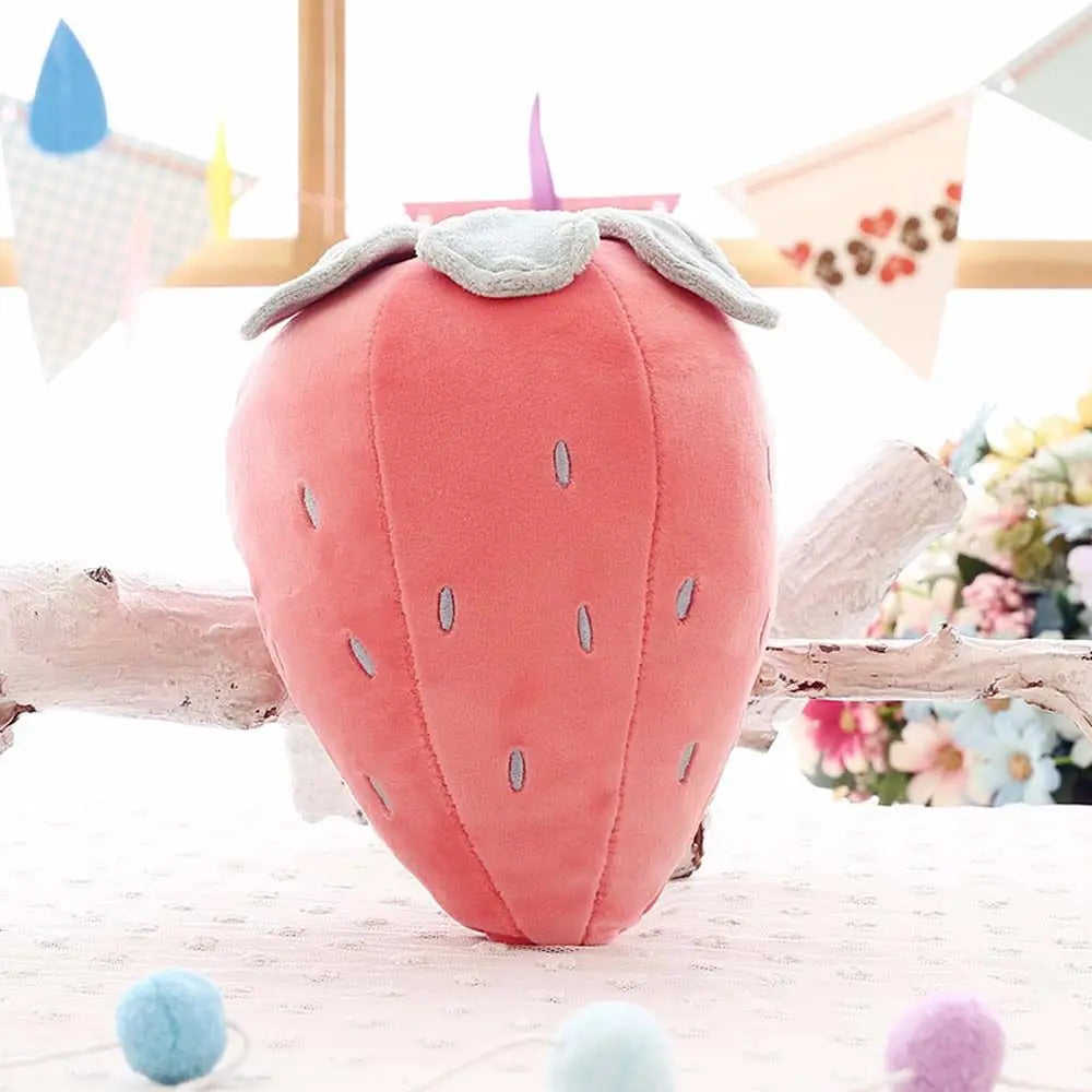 Strawberry Plush Toy Soft Fruit Cushion for Kids