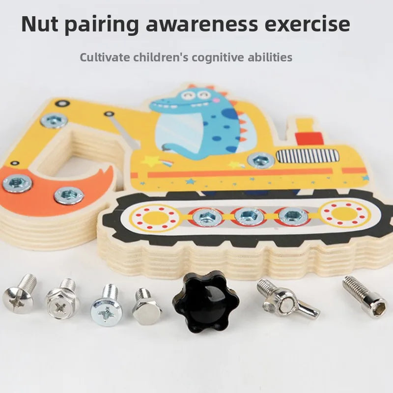 Montessori Wooden Busy Board Ship Toy for Toddlers