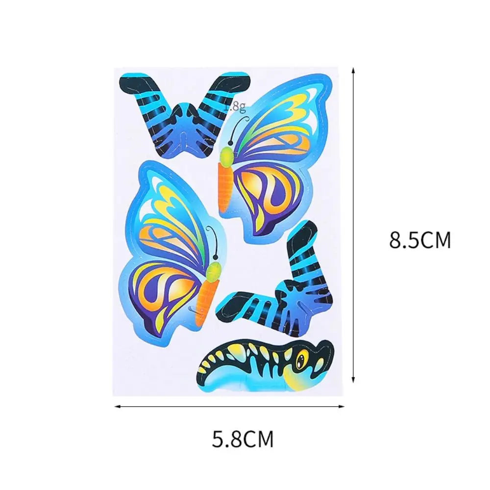 10pcs Funny Insect Paper Jigsaw Puzzles Cognition Insect DIY Handmade Paper Card Butterfly Paper Cartoon Insect Paper Mode Party