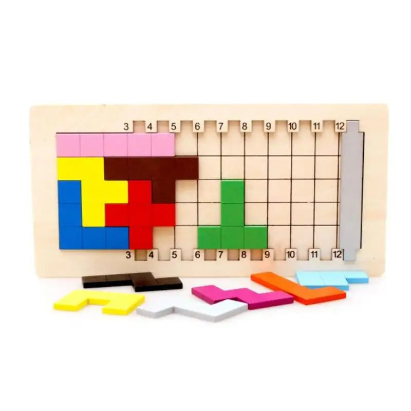 Wooden Pentomino Brain Teaser Puzzle