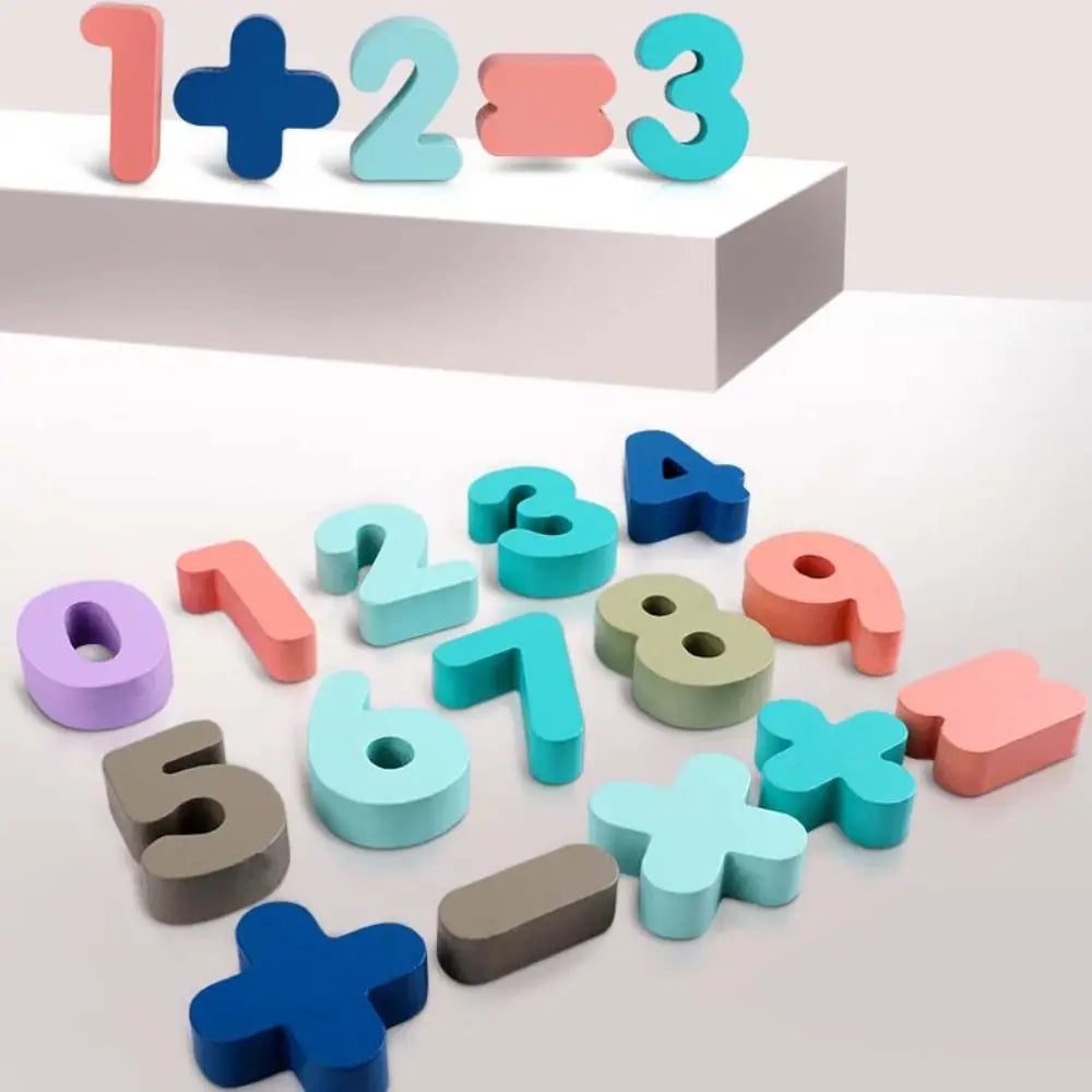 Matching Games 3D Wooden Board Early Education Mathematics Alphabet Number Puzzle Learning Shape Cognition Puzzle