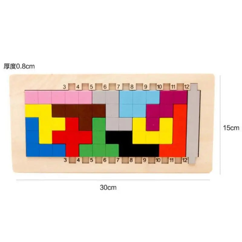 Wooden Pentomino Brain Teaser Puzzle