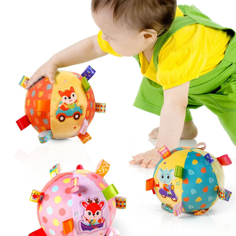 Soft Plush Baby Hand Rattle Toy