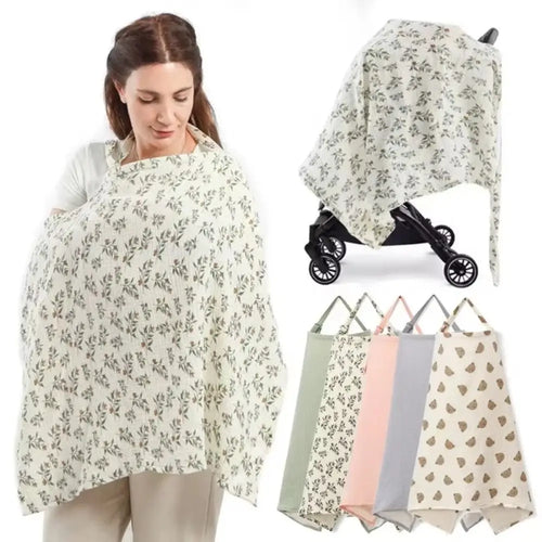 2 in 1 Maternal Nursing Covers Comfortable Anti-Exposure Feeding Clothes Cotton Soft Mother's Nursing Apron Outdoor