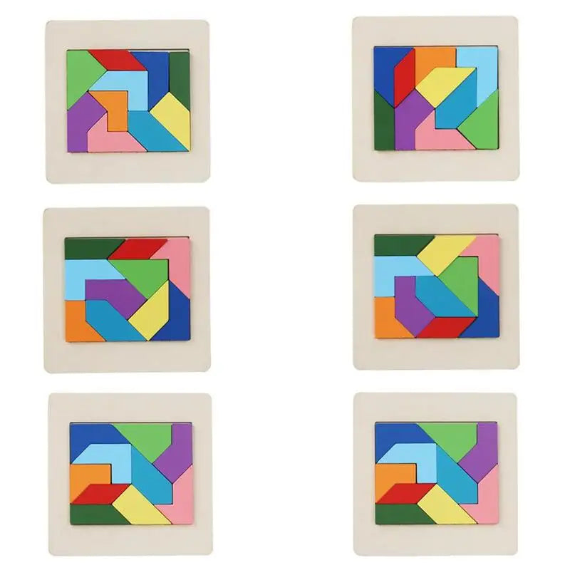 Wooden Heart Tangram Logic Puzzle