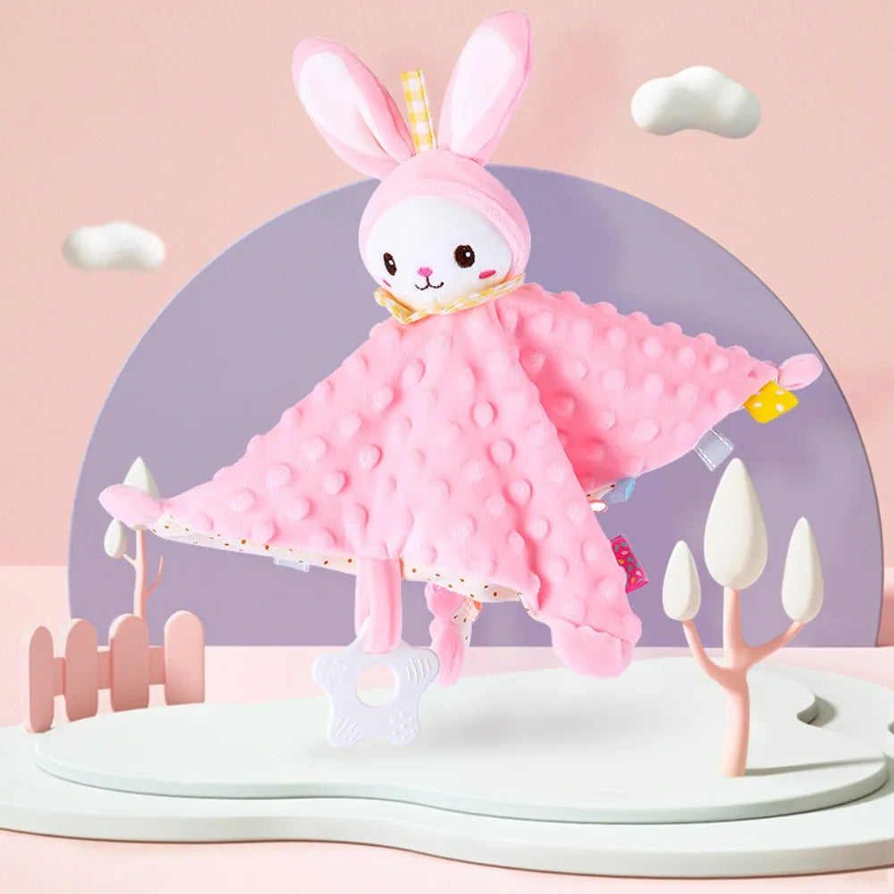 Comforter Baby Security Soothing Towel Silicone Teether Snuggle Toy Newborn Saliva Towel Stuffed Animal Adorable