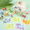 10pcs Funny Insect Paper Jigsaw Puzzles Cognition Insect DIY Handmade Paper Card Butterfly Paper Cartoon Insect Paper Mode Party