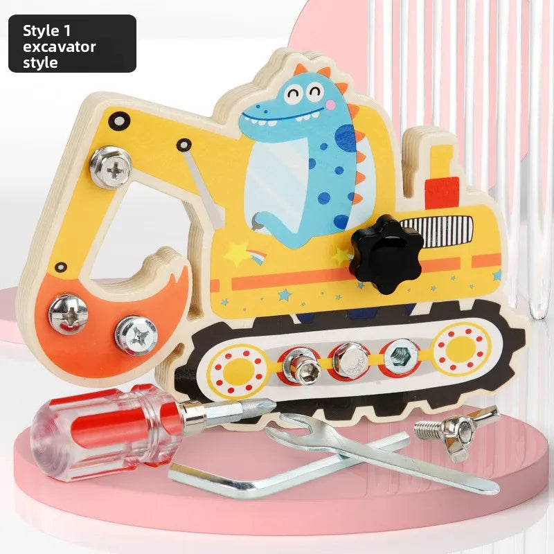 Montessori Wooden Busy Board Ship Toy for Toddlers