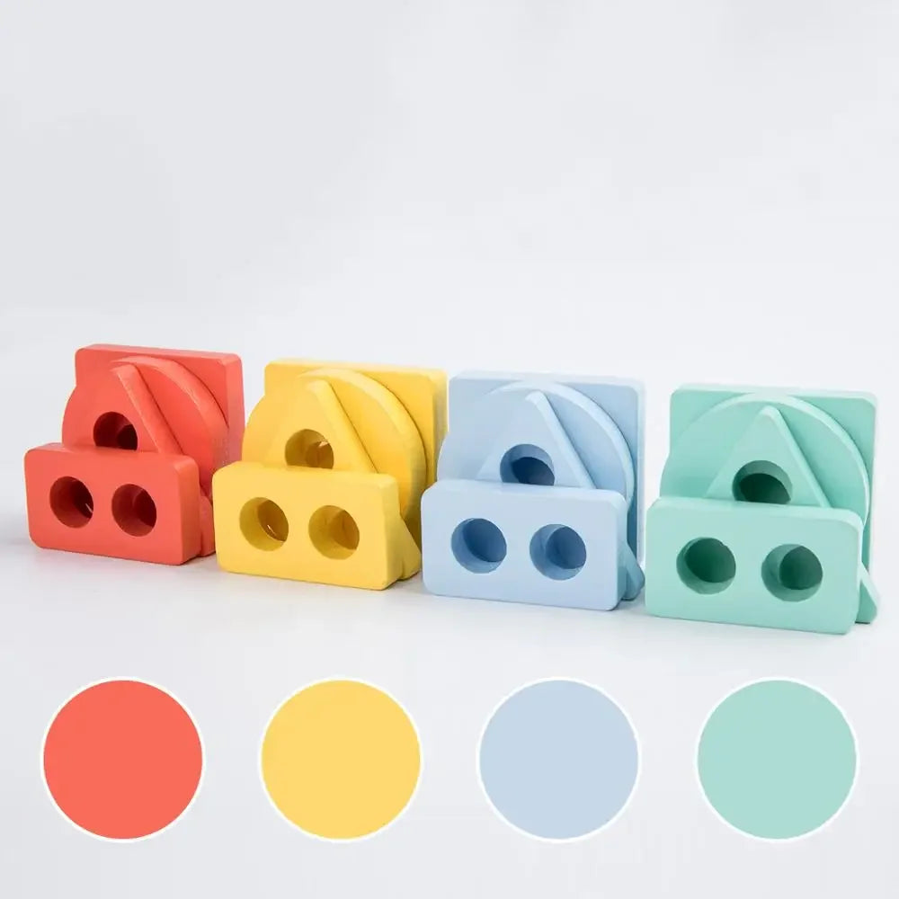 NEW Kids Wooden Toys Montessori Materials Geometry Shape Cognitive Matching Game Puzzle Early Educational Toys Gifts Children