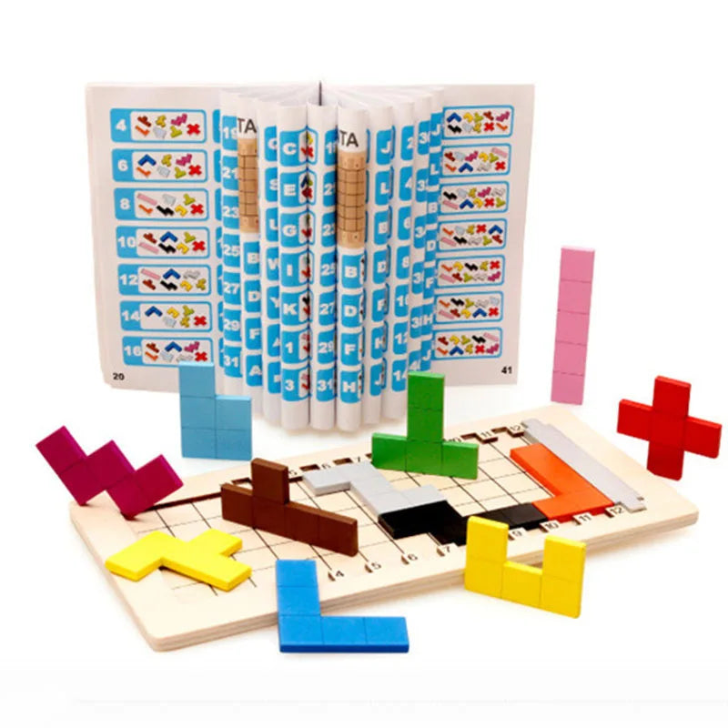 Wooden Pentomino Brain Teaser Puzzle
