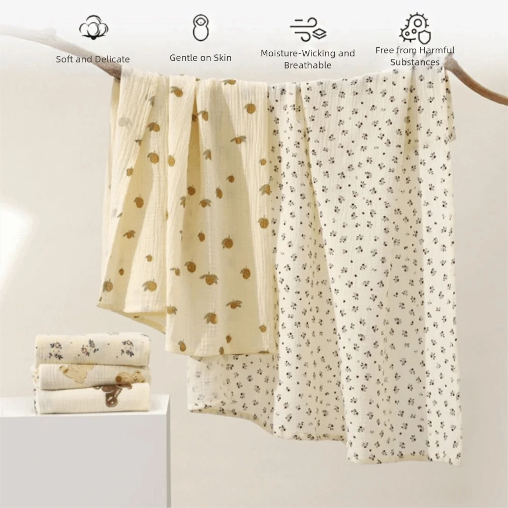 Soft Cotton Baby Blanket – Skin-Friendly Cartoon Stroller & Nap Cover
