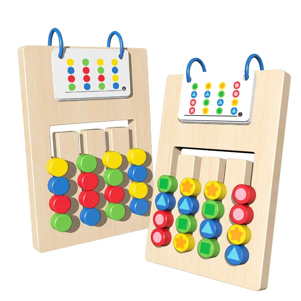 4-color Colors Matching Game Double Sided Montessori Thinking Develop Fine Motor Skill Training Enlightenment