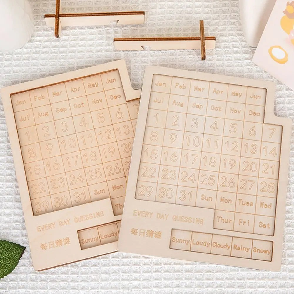 Wooden Calendar Puzzle 3D