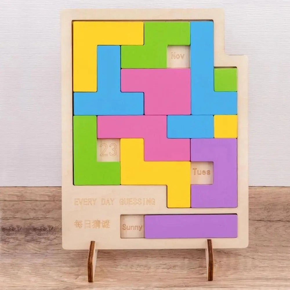 Wooden Calendar Puzzle 3D